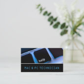 コンピュータ修理技術者Macノートパソコンサービス 名刺 (スタンド正面)