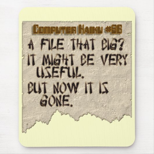 コンピュータ俳句#86 マウスパッド (正面)