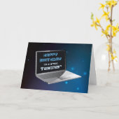 コンピュータ先生すべての米国の誕生日、コンピュータ カード (黄色い花)