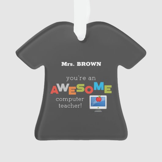 コンピュータ先生の感謝の日素晴らし, オーナメント (正面)