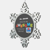 コンピュータ先生の感謝の日素晴らし, スノーフレークピューターオーナメント (右)