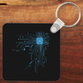 コンピュータ先生ギフト回路基板Cpuチップ キーホルダー (裏面)