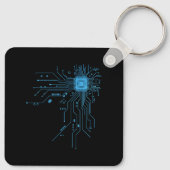 コンピュータ先生ギフト回路基板Cpuチップ キーホルダー (裏面)