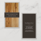 コンピュータ先生スタイリッシュ- Wood Texture 名刺 (正面/裏面)