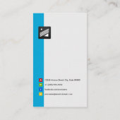 コンピュータ先生 – パーソナルアクアブルー 名刺 (裏面)