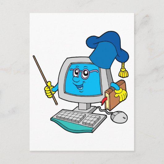 コンピュータ先生 ポストカード (正面)