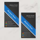 コンピュータ先生- Premium Double Sided 名刺 (正面/裏面)