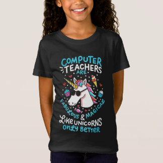 コンピュータ先生Unicorn FunnyTeacherの感謝 Tシャツ