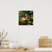 コンピュータ入力付きカエル ポスター (キッチン)