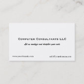 コンピュータ助けB/W 名刺 (裏面)