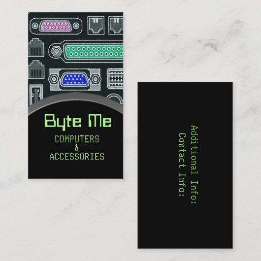 コンピュータ及び技術の名刺2 名刺 (正面/裏面)