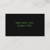 コンピュータ及び技術の名刺2 名刺 (裏面)