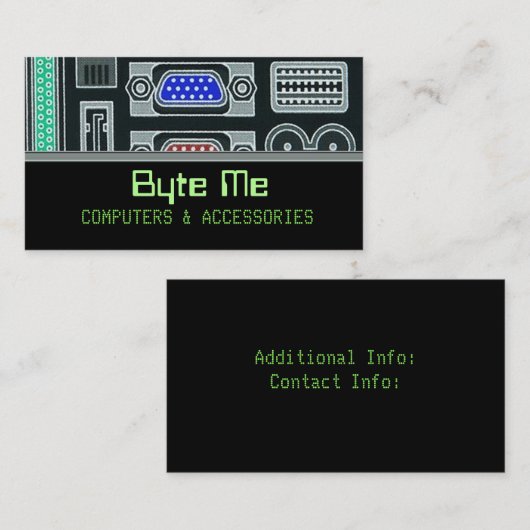 コンピュータ及び技術の名刺 名刺 (正面/裏面)