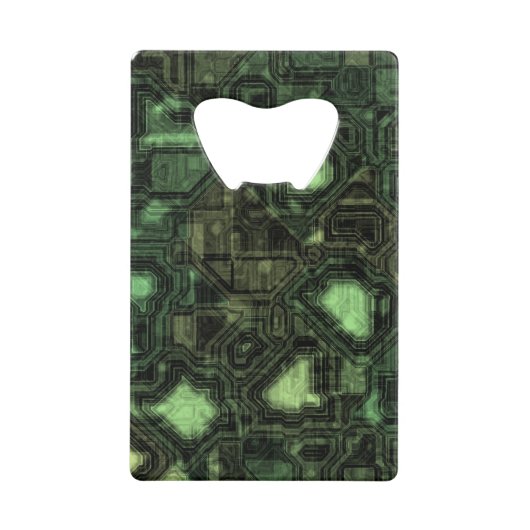 コンピュータ回路の背景 クレジットカード栓抜き (正面)