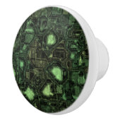 コンピュータ回路の背景 セラミックノブ (右)