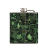 コンピュータ回路の背景 フラスク (裏面)