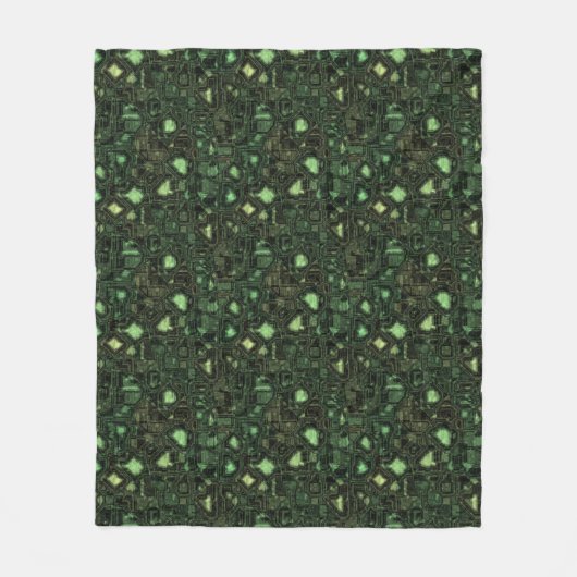 コンピュータ回路の背景 フリースブランケット (正面)