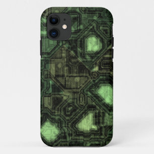コンピュータ回路の背景 iPhone 11 ケース