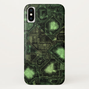コンピュータ回路の背景 iPhone X ケース