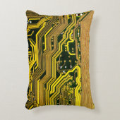 コンピュータ回路ボード電気通信,抽象芸術, アクセントクッション (正面(垂直))