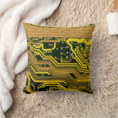 コンピュータ回路ボード電気通信，抽象芸術, クッション (ブランケット)