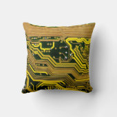 コンピュータ回路ボード電気通信，抽象芸術, クッション (裏面)