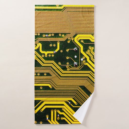 コンピュータ回路ボード電気通信,抽象芸術, バスタオル (バスタオル)