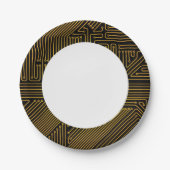 コンピュータ回路基板のパターン ペーパープレート (正面)