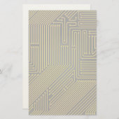 コンピュータ回路基板のパターン 便箋 (正面/裏面)