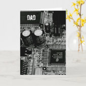 コンピュータ回路基板パパカード カード (黄色い花)