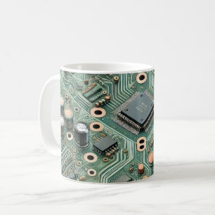 コンピュータ回路基板 コーヒーマグカップ