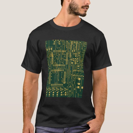 コンピュータ回路基板 – Electronics Tシャツ (正面)