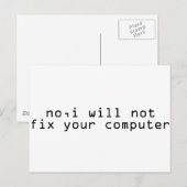 コンピュータ固定具 ポストカード (正面/裏面)