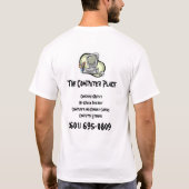 コンピュータ場所のTシャツ Tシャツ (裏面)
