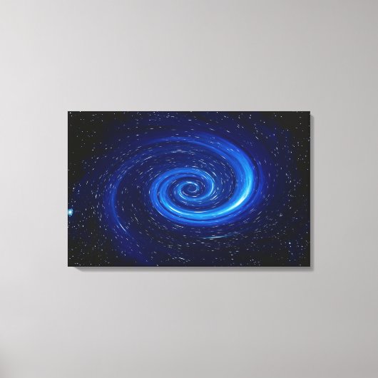 コンピュータ宇宙イメージ キャンバスプリント (正面)