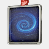 コンピュータ宇宙イメージ メタルオーナメント (左)