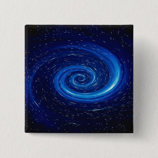 コンピュータ宇宙イメージ 缶バッジ (正面)