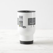 コンピュータ家族それスクリーンのマウスのPCタワー トラベルマグ (中央)