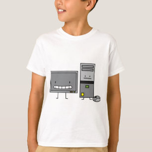 コンピュータ家族それスクリーンのマウスのPCタワー Tシャツ