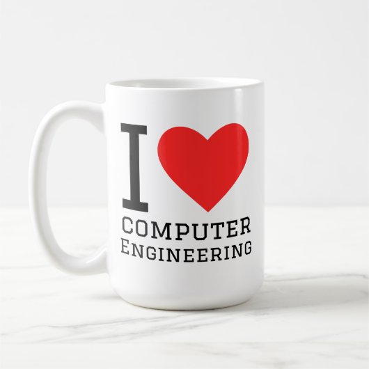 コンピュータ工学が好き コーヒーマグカップ (左)