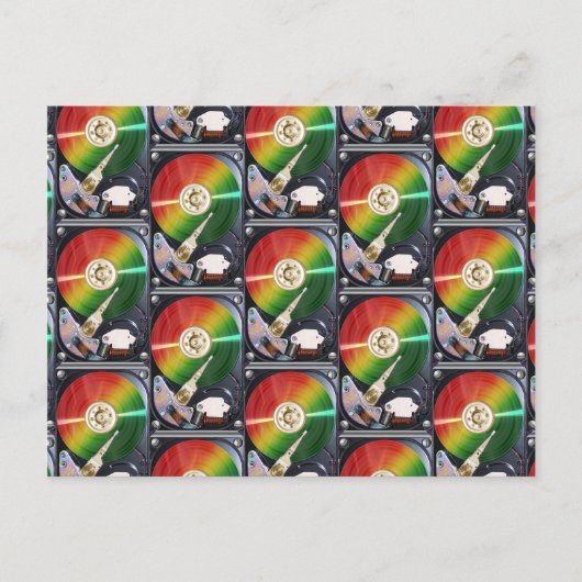 コンピュータ懸命ドライブの照合順序 ポストカード (正面)