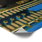 コンピュータ懸命ドライブ回路基板 – 青 ポスター (角)