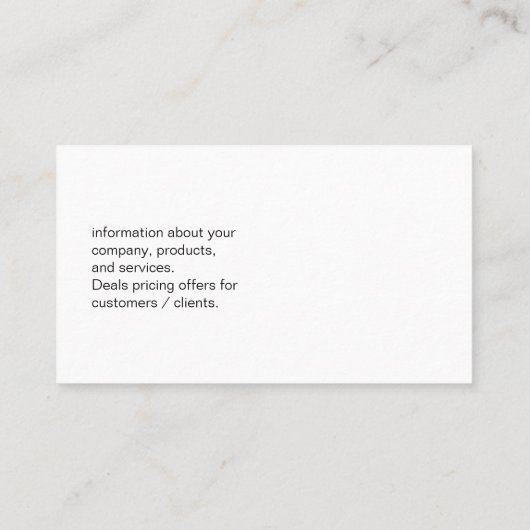 コンピュータ技術者によるハードウェアの交換 名刺 (裏面)