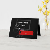 コンピュータ技術者による修理サービスのグリーティングカード カード (黄色い花)