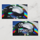 コンピュータ技術者のプロフィールカード 名刺 (正面/裏面)