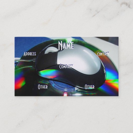 コンピュータ技術者のプロフィールカード 名刺 (正面)