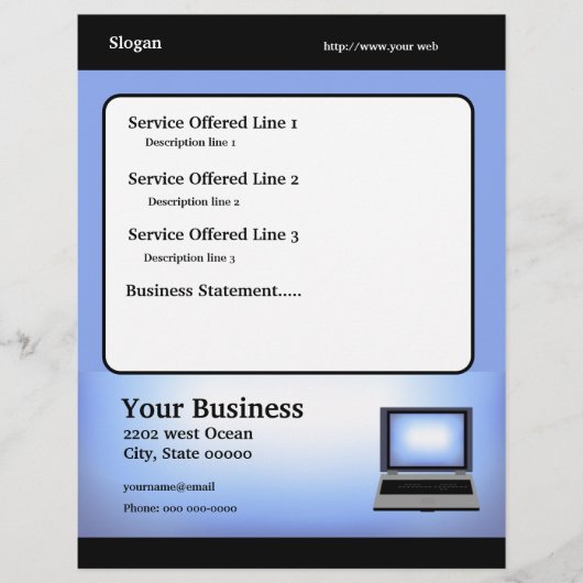 コンピュータ技術者の修理 チラシ (正面)
