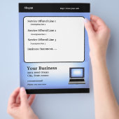 コンピュータ技術者の修理 チラシ (手)