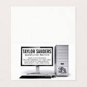 コンピュータ技術者の修理 名刺 (外部フラット)