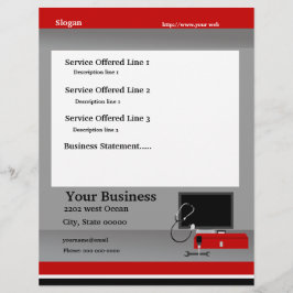 コンピュータ技術者サービスと修理フライヤー チラシ